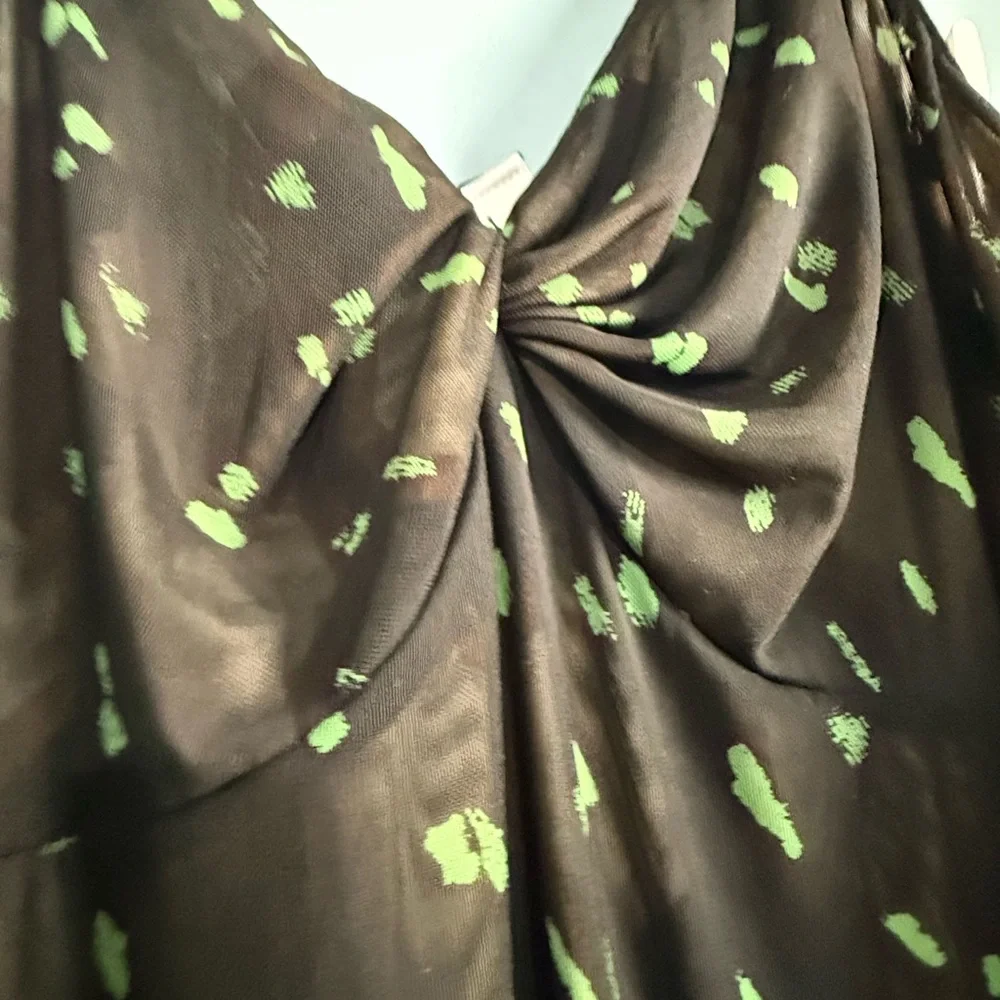 CAbi Brown and Black Geometric Maxi Dress Reversible Dress - Picture 15 of 16